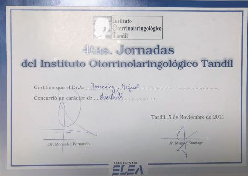 Diplomas y Certificados Dr. Miguel Moscovicz