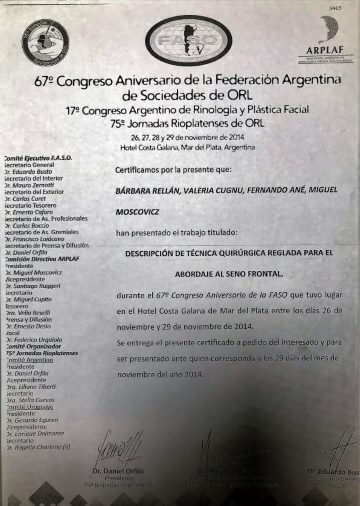 Diplomas y Certificados Dr. Miguel Moscovicz