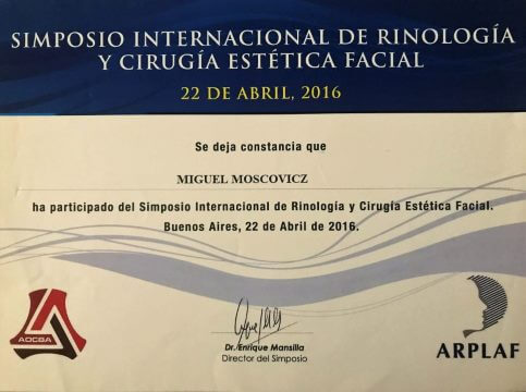 Diplomas y Certificados Dr. Miguel Moscovicz