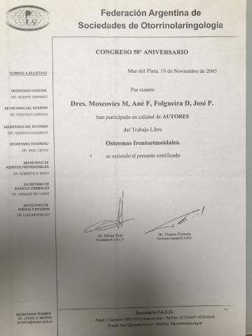 Diplomas y Certificados Dr. Miguel Moscovicz