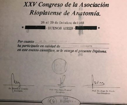 Diplomas y Certificados Dr. Miguel Moscovicz