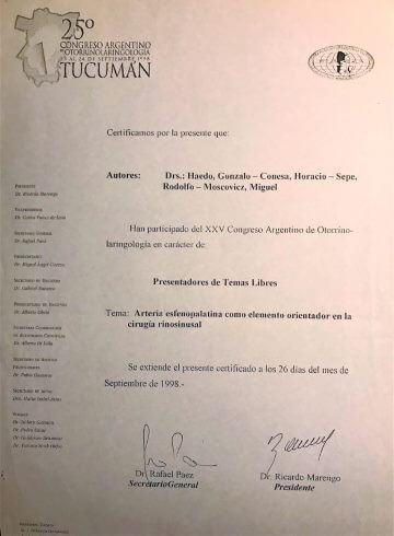 Diplomas y Certificados Dr. Miguel Moscovicz