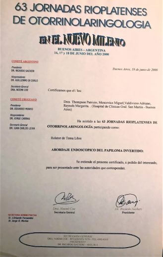 Diplomas y Certificados Dr. Miguel Moscovicz