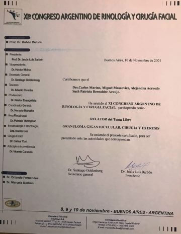 Diplomas y Certificados Dr. Miguel Moscovicz