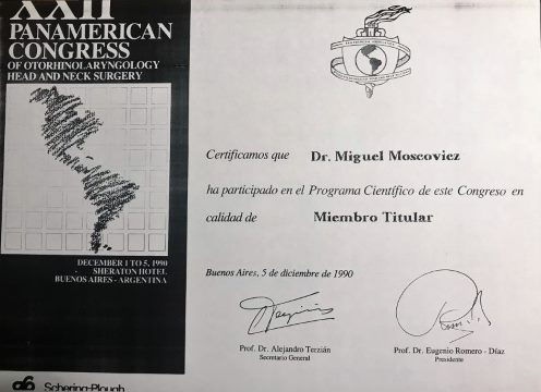 Diplomas y Certificados Dr. Miguel Moscovicz